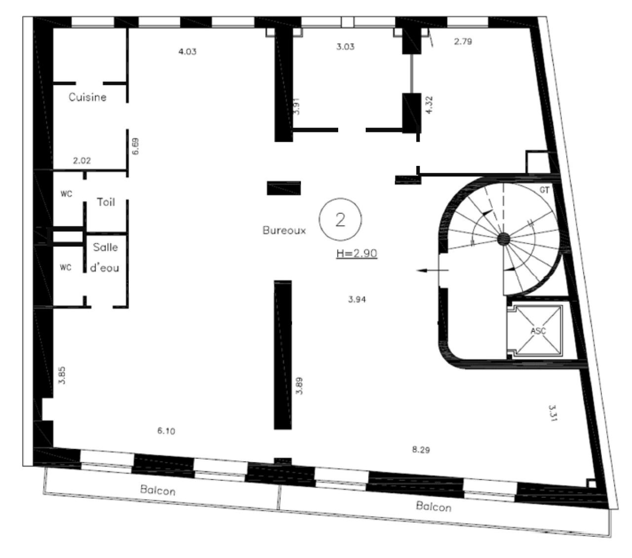 Bureau Paris 300m² Location bureau Paris OLBUR2427078 0